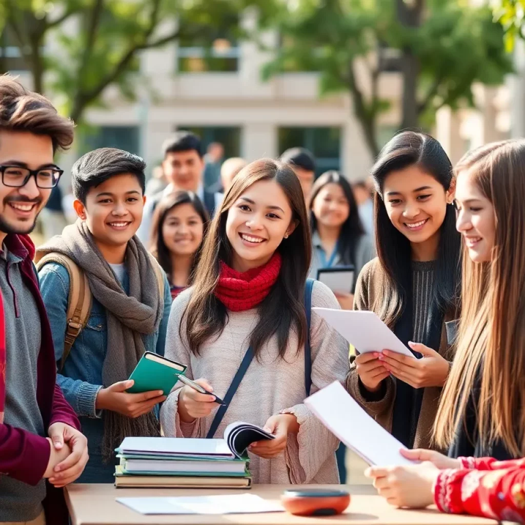 Students at the College of Charleston engaging in cultural exchange activities