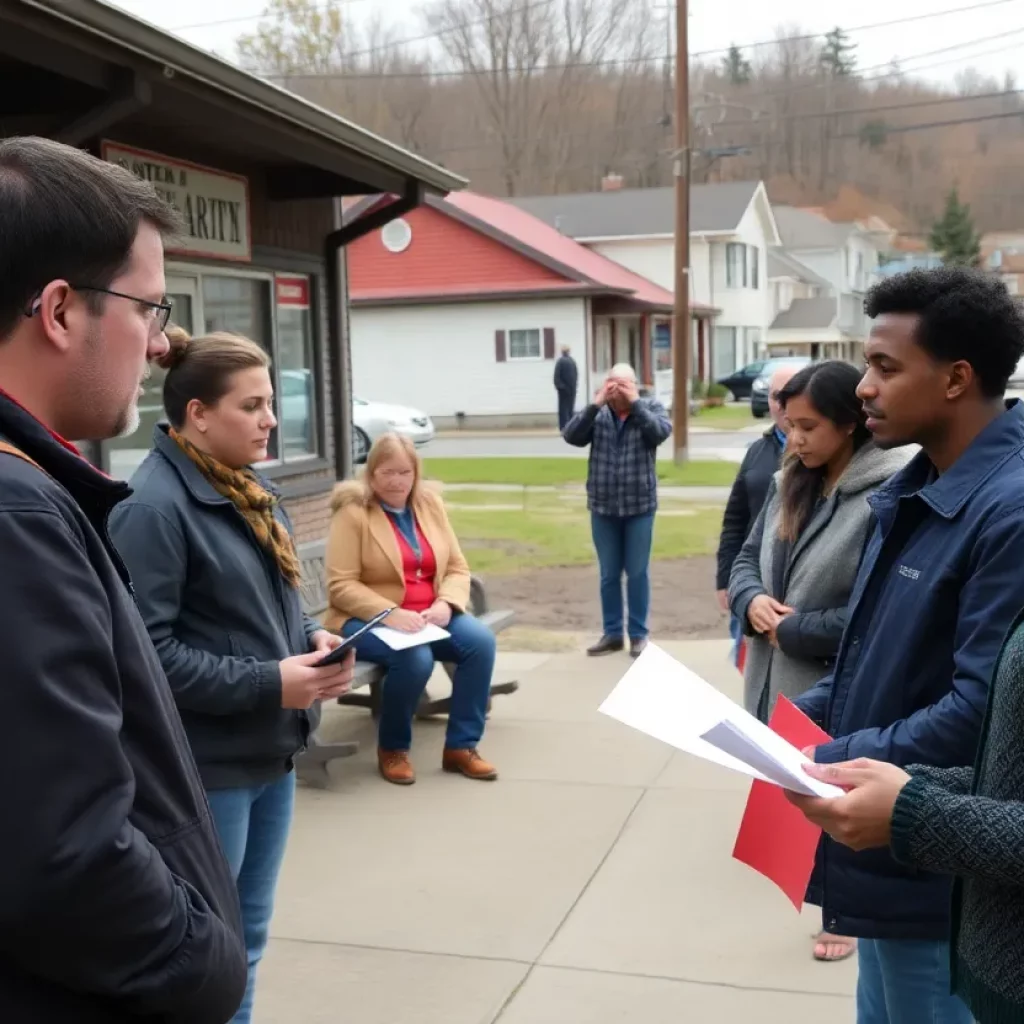 Diverse community members discussing immigration rights