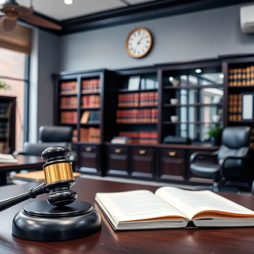 Interior of D'Amore Personal Injury Law office emphasizing professionalism and client support.