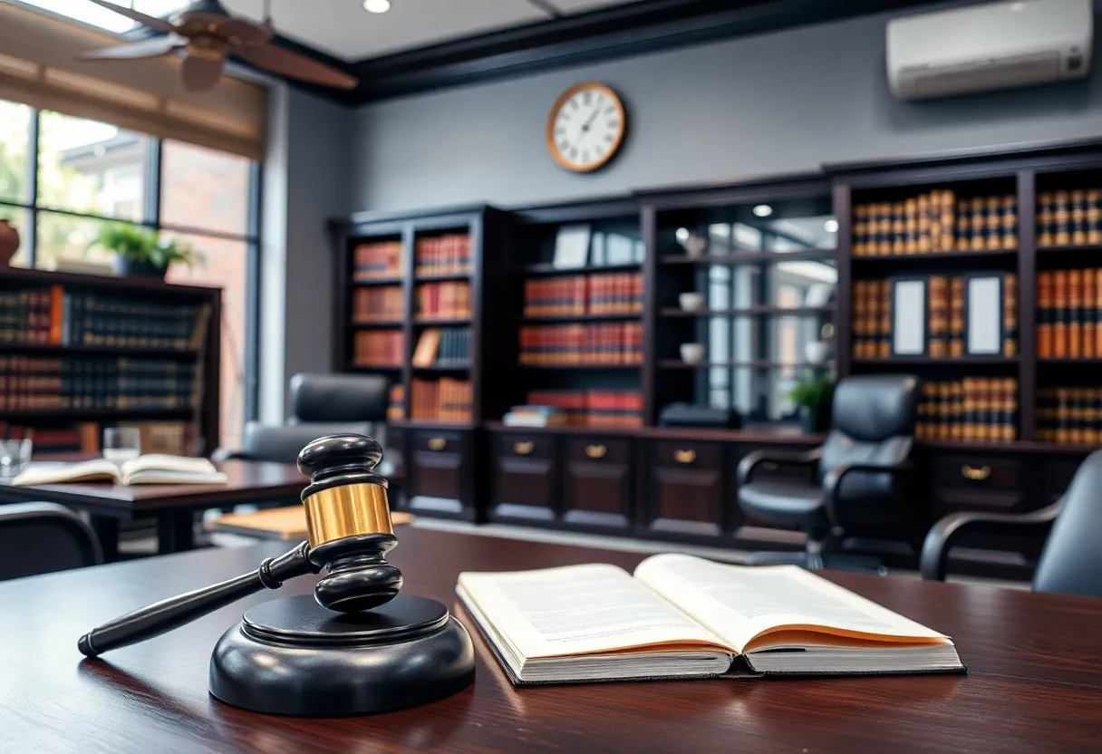 Interior of D'Amore Personal Injury Law office emphasizing professionalism and client support.