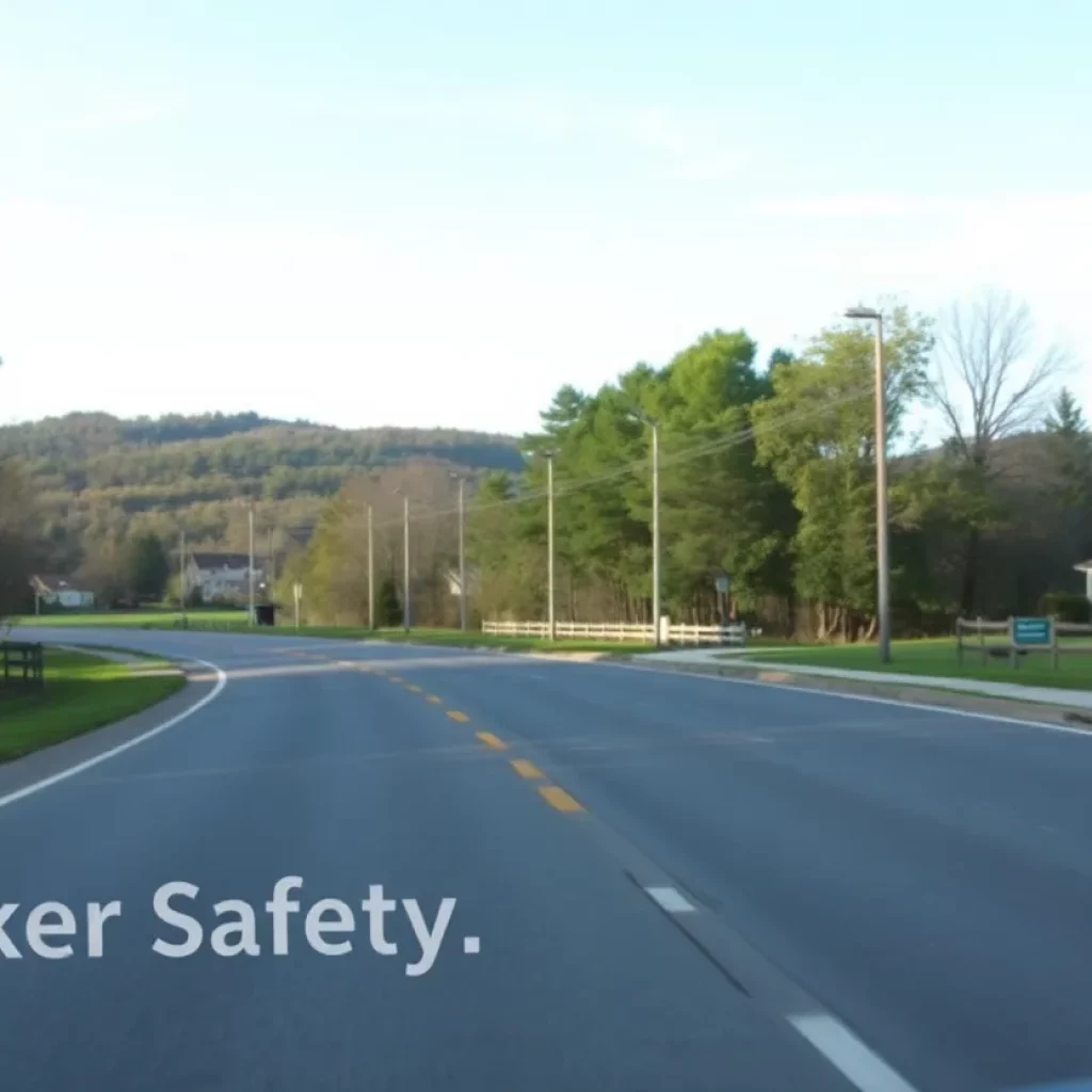 A peaceful road in Hickory highlighting safety concerns