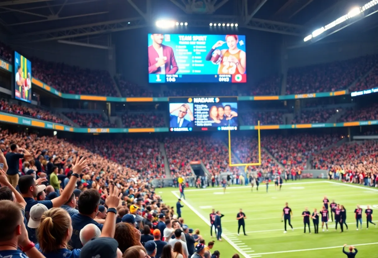 Exciting scene of Houston Texans gameday with fans cheering