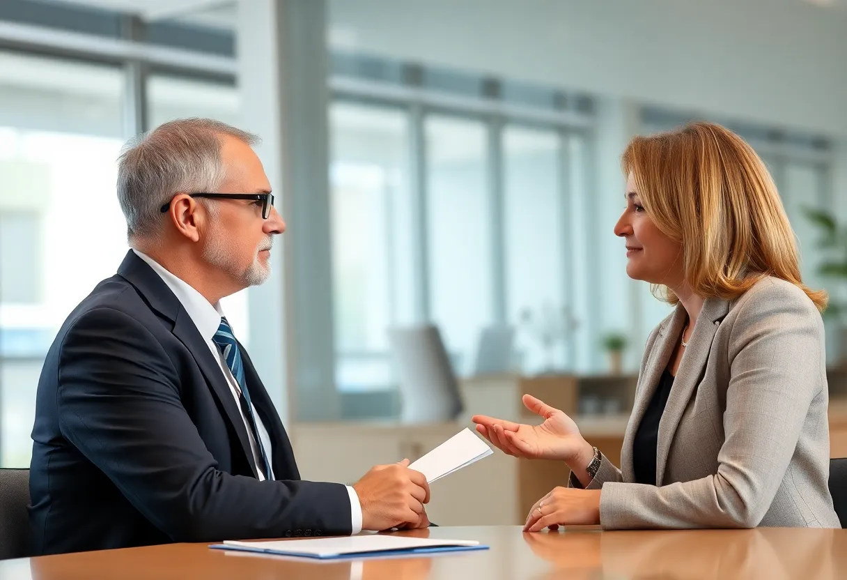 A lawyer assisting clients with personal injury claims