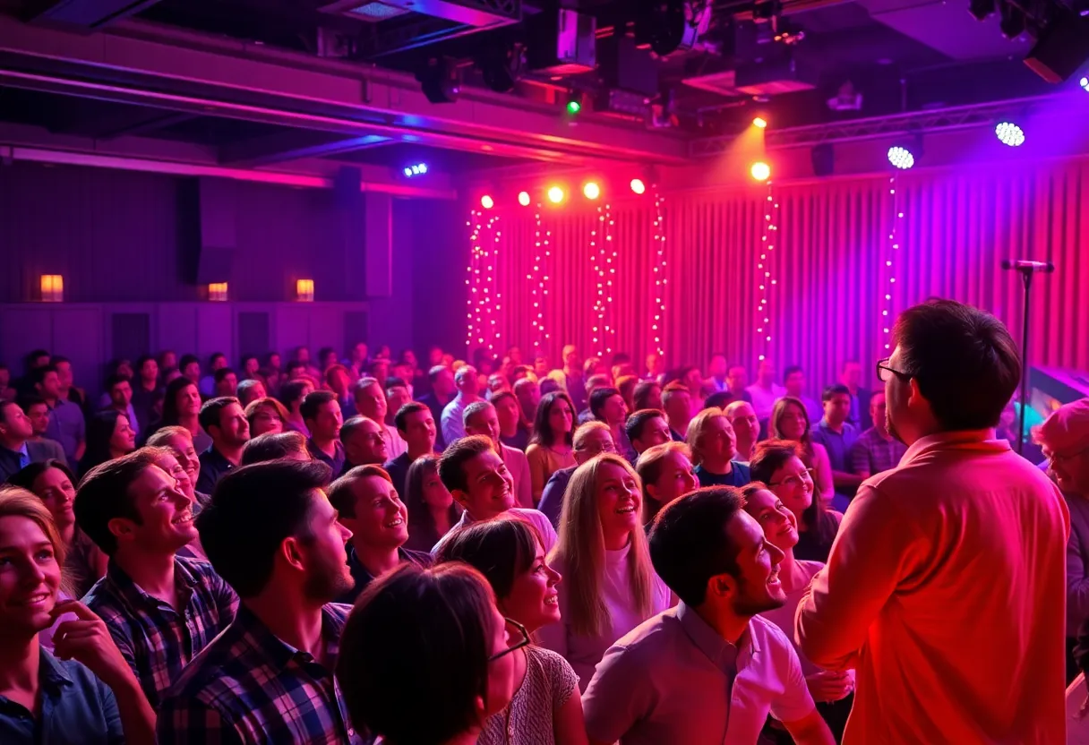 Audience enjoying a comedy show