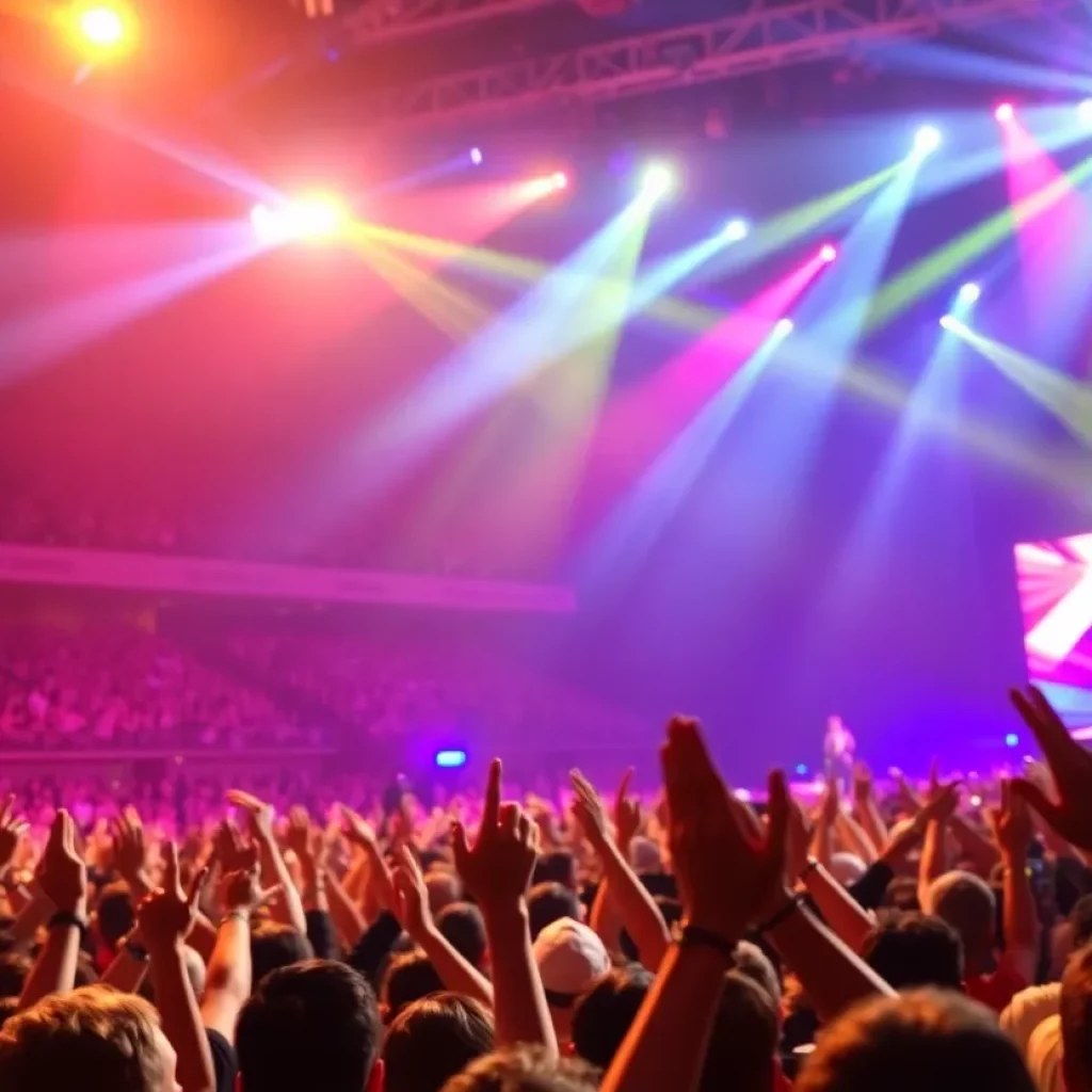 Crowd enjoying live music at a concert