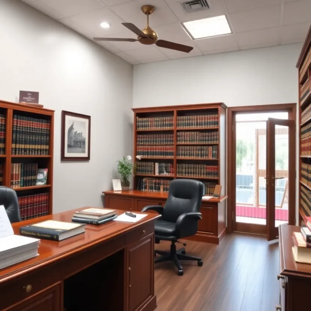 Inside view of a legal office showcasing professionalism