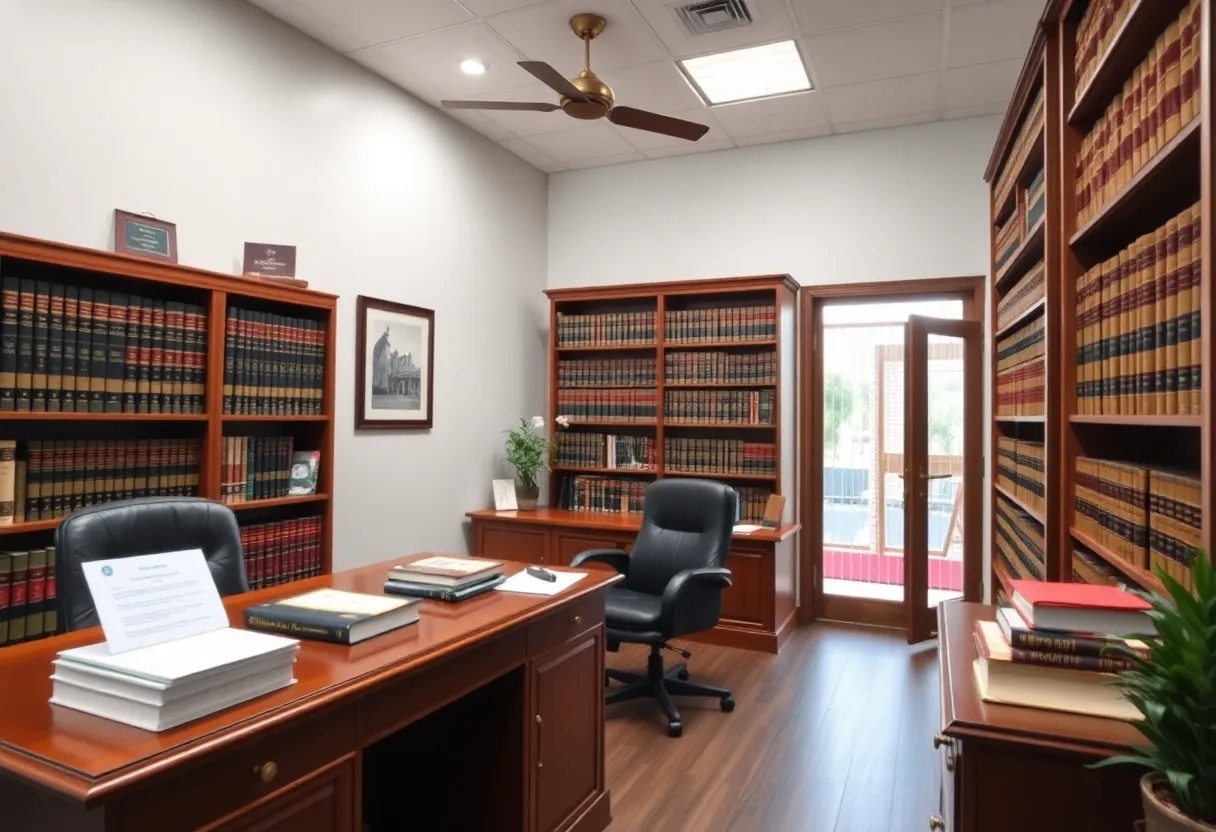 Inside view of a legal office showcasing professionalism