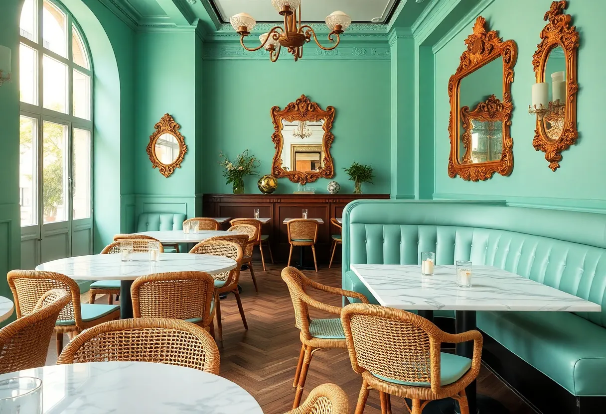 Interior of Legami restaurant featuring chic decor