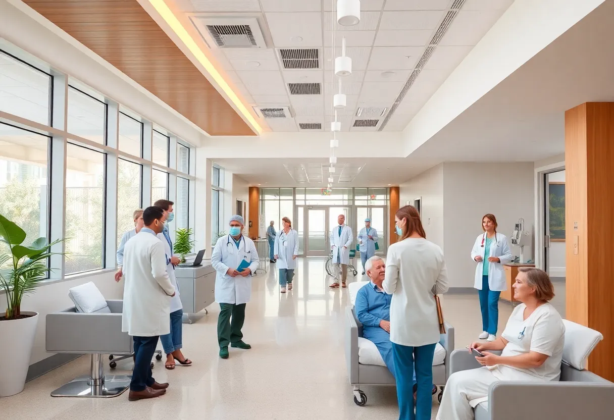 Rendering of the new cancer hospital at MUSC in Charleston, SC