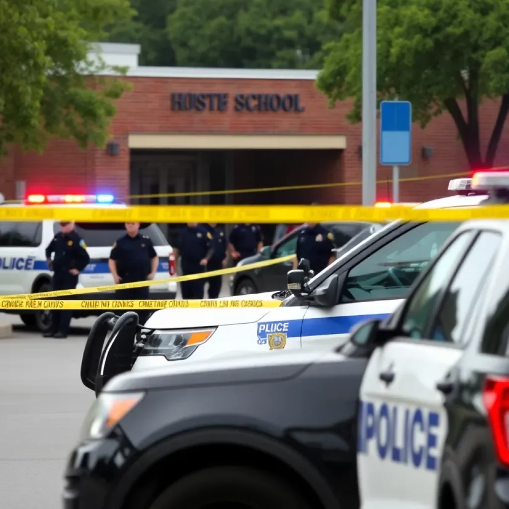 Police responding to an incident at North Charleston High School