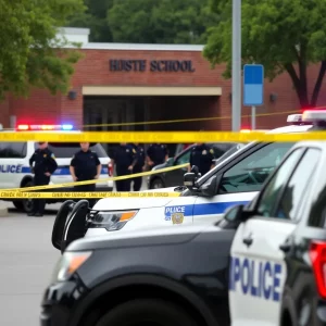 Police responding to an incident at North Charleston High School