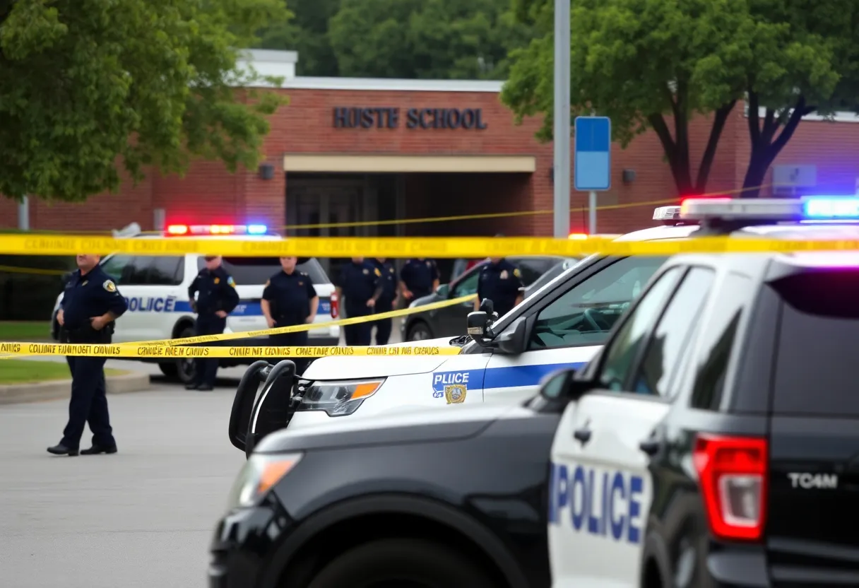 Police responding to an incident at North Charleston High School