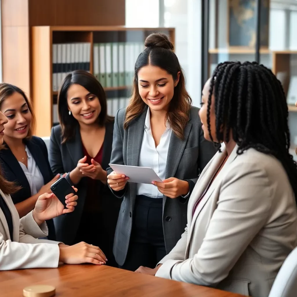 Lawyers providing client-centric support in a law office