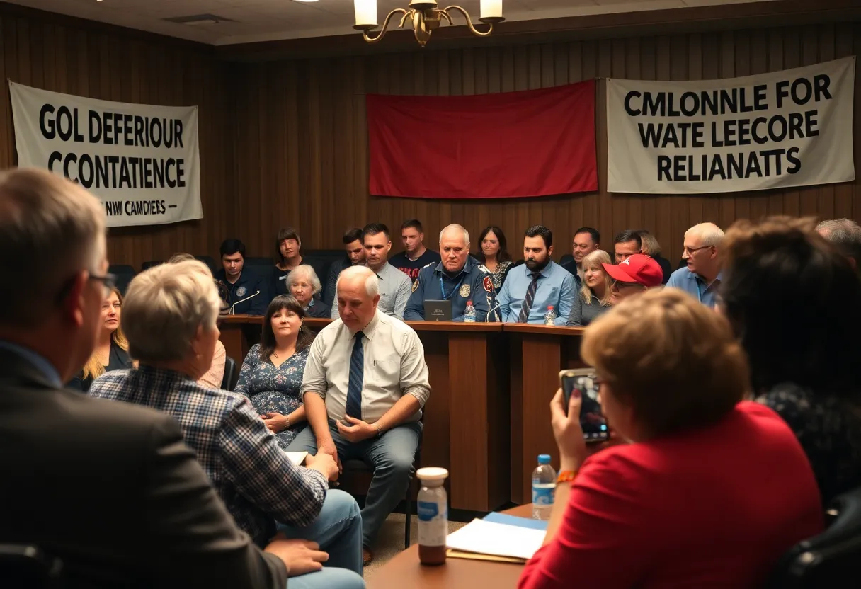 Town council meeting in Purcellville addressing police department issues