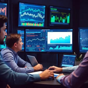 Marketing team using real-time analytics tools