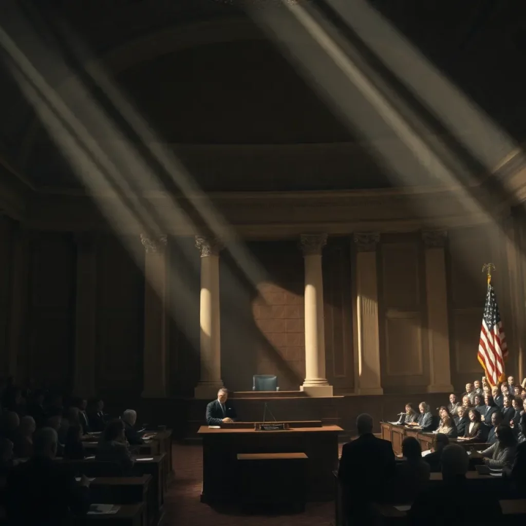 Political landscape reflecting the Senate chamber debates