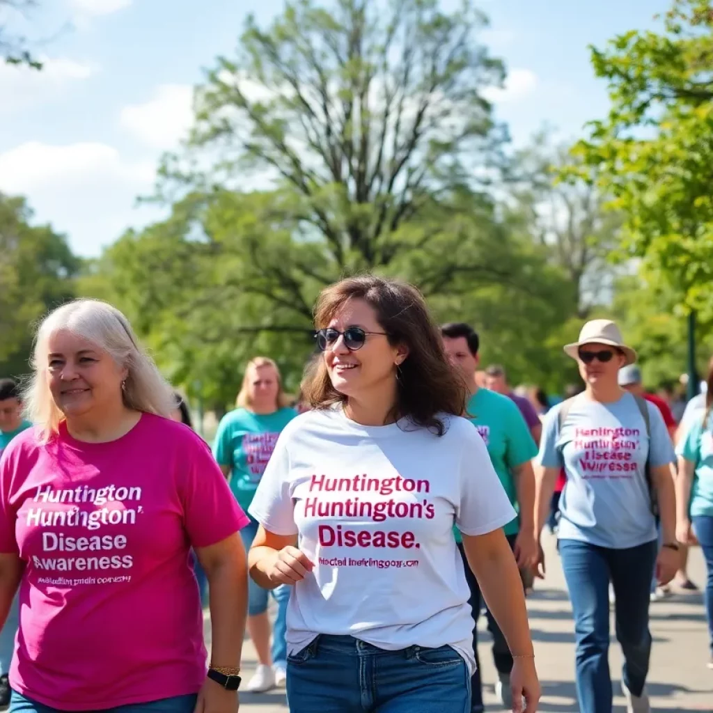 Community members walking at Team Hope Walk in Charleston