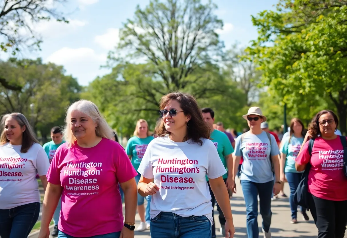 Community members walking at Team Hope Walk in Charleston