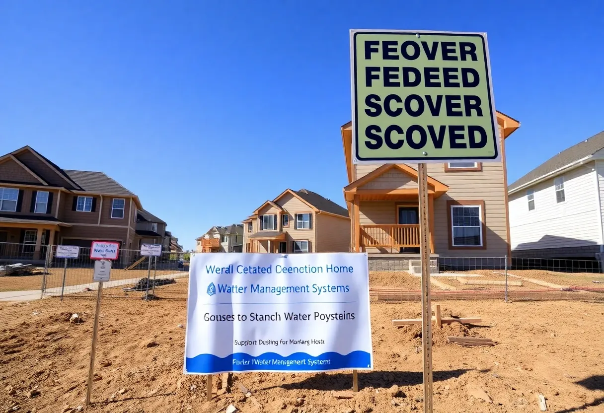 Construction site focused on homes built under federal recovery funds