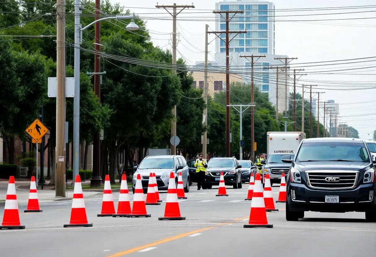 Traffic disruption on Rivers Avenue North Charleston due to utility pole accident