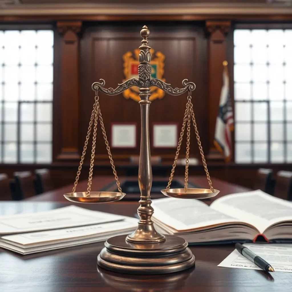 Courtroom representation of asbestos legal fight