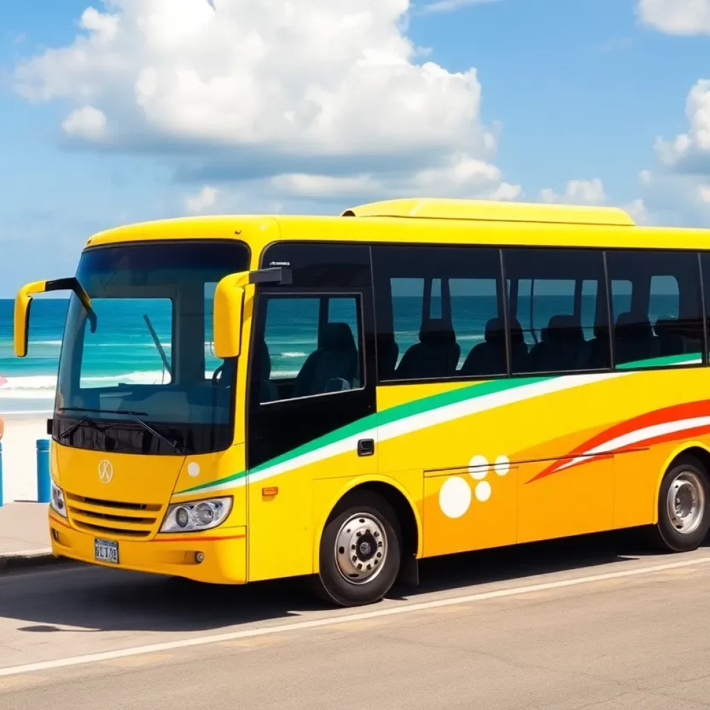 Beach Reach Shuttle bus at Isle of Palms entrance