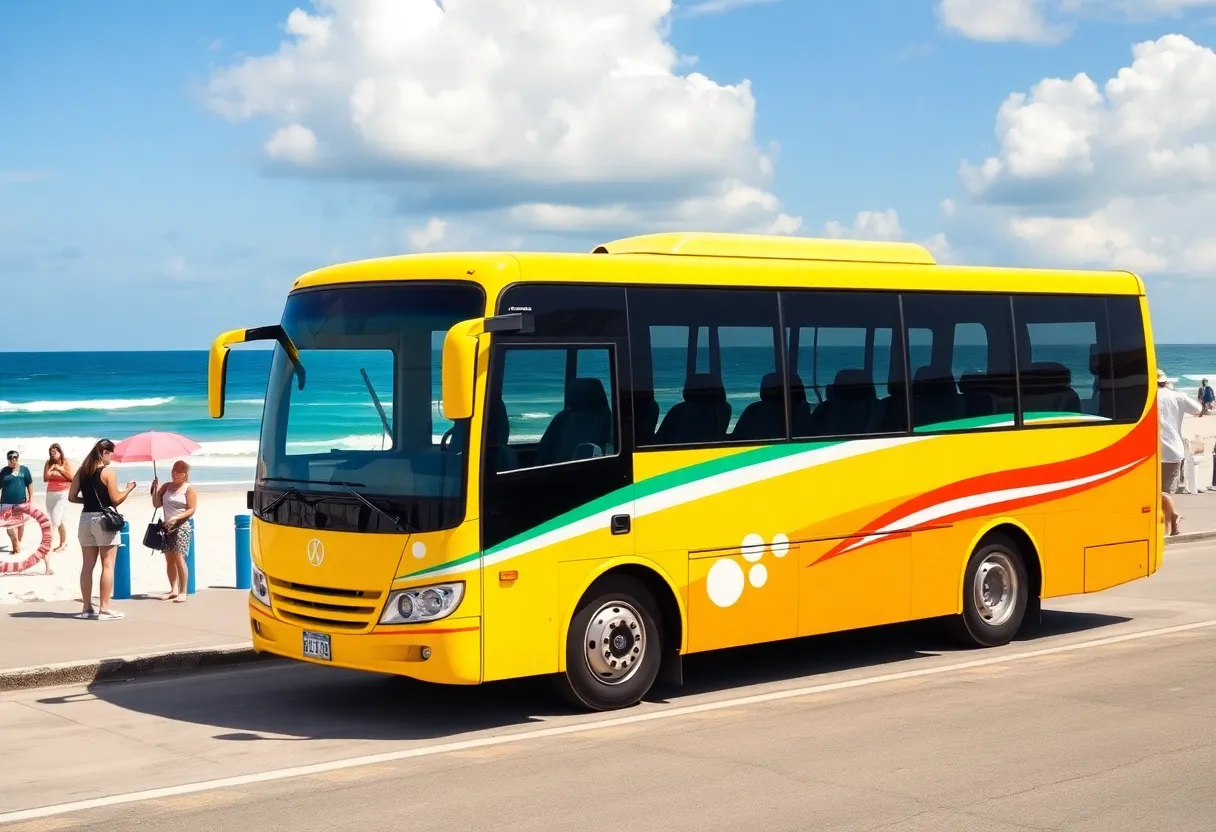 Beach Reach Shuttle bus at Isle of Palms entrance