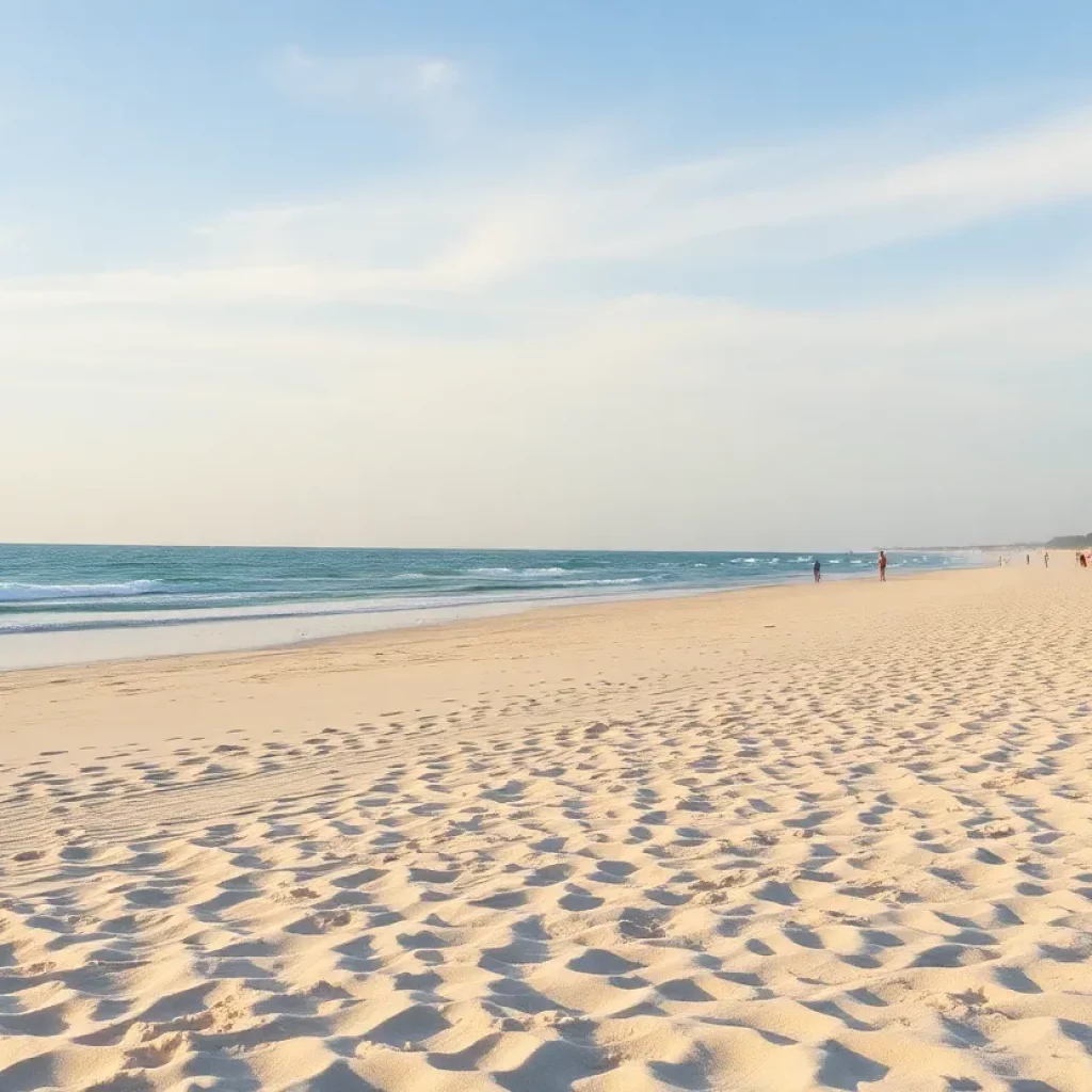 Beachwalker Park beach with soft sand and gentle waves