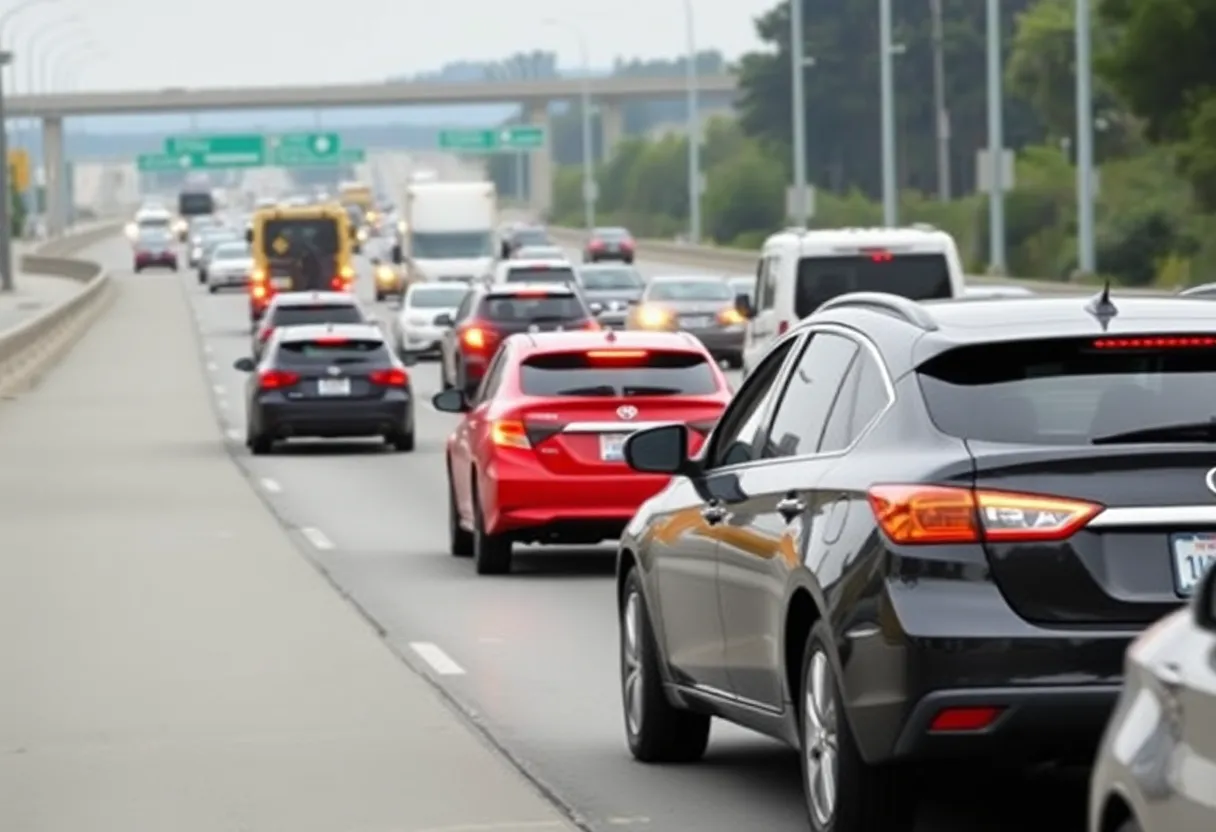 Cars on a California highway representing auto insurance changes
