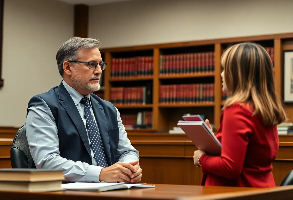 Attorney consulting with a client about a car accident case