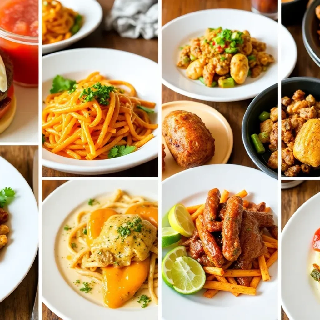 A collection of delicious dishes from various Carolina local restaurants