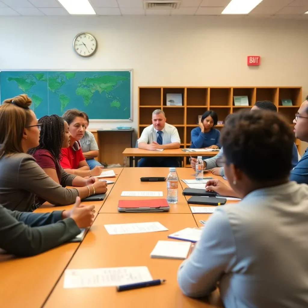 Community meeting on school governance in Charleston County