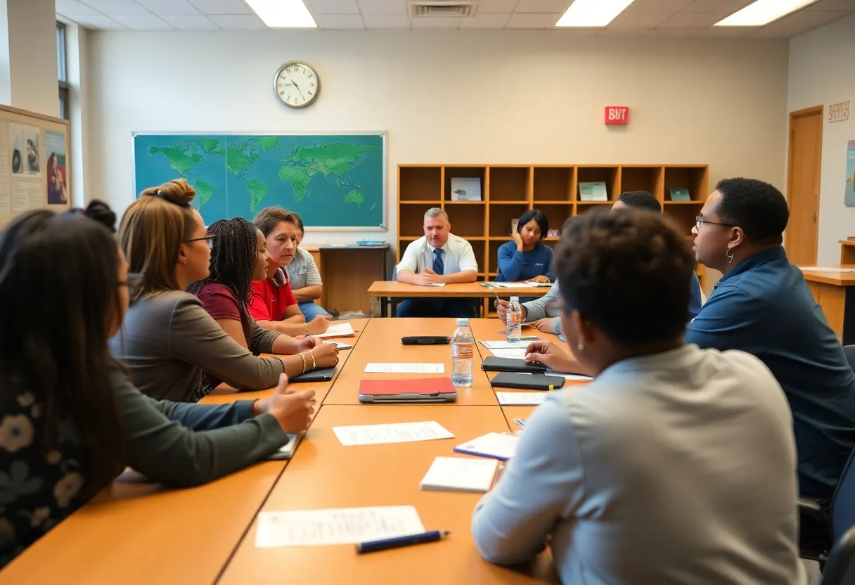 Community meeting on school governance in Charleston County