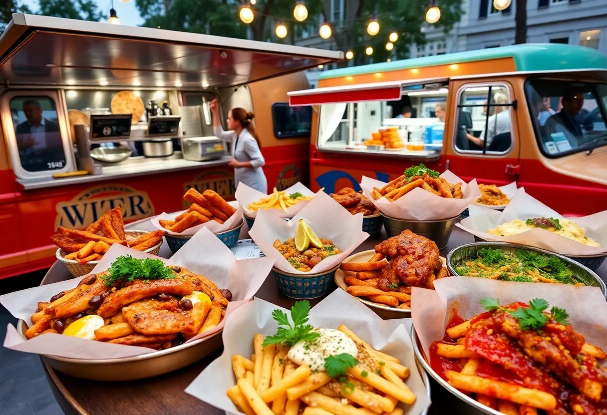 Diverse dishes from pop-up restaurants in Charleston