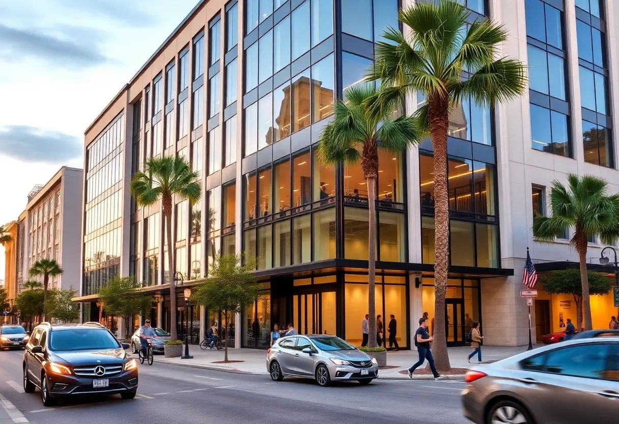 Exterior of a modern office building in Charleston, South Carolina