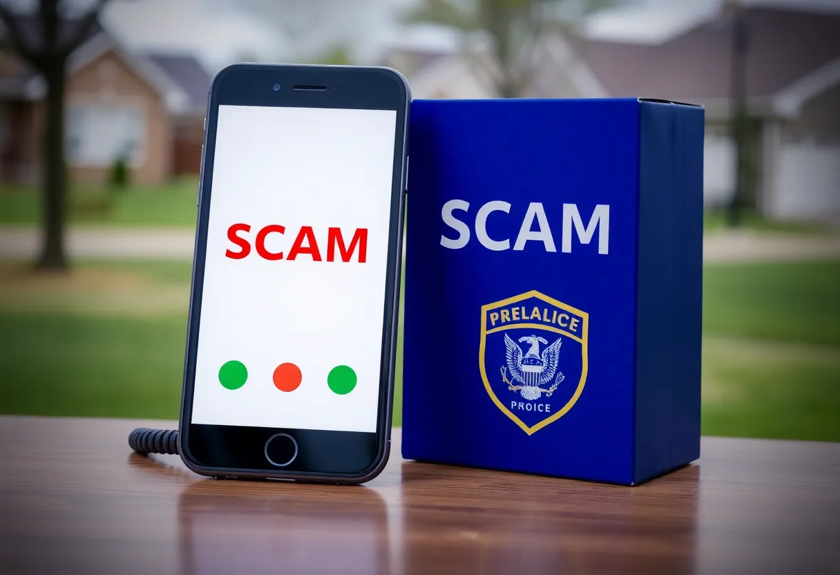 Graphic warning about Charleston scam calls