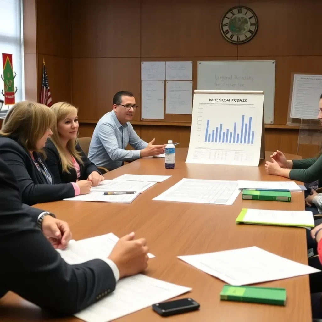 Charleston County School Board members discussing budget proposals
