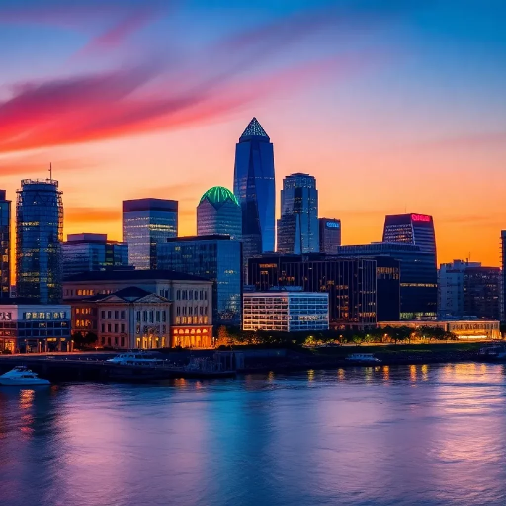 Charleston skyline representing innovation and economic growth