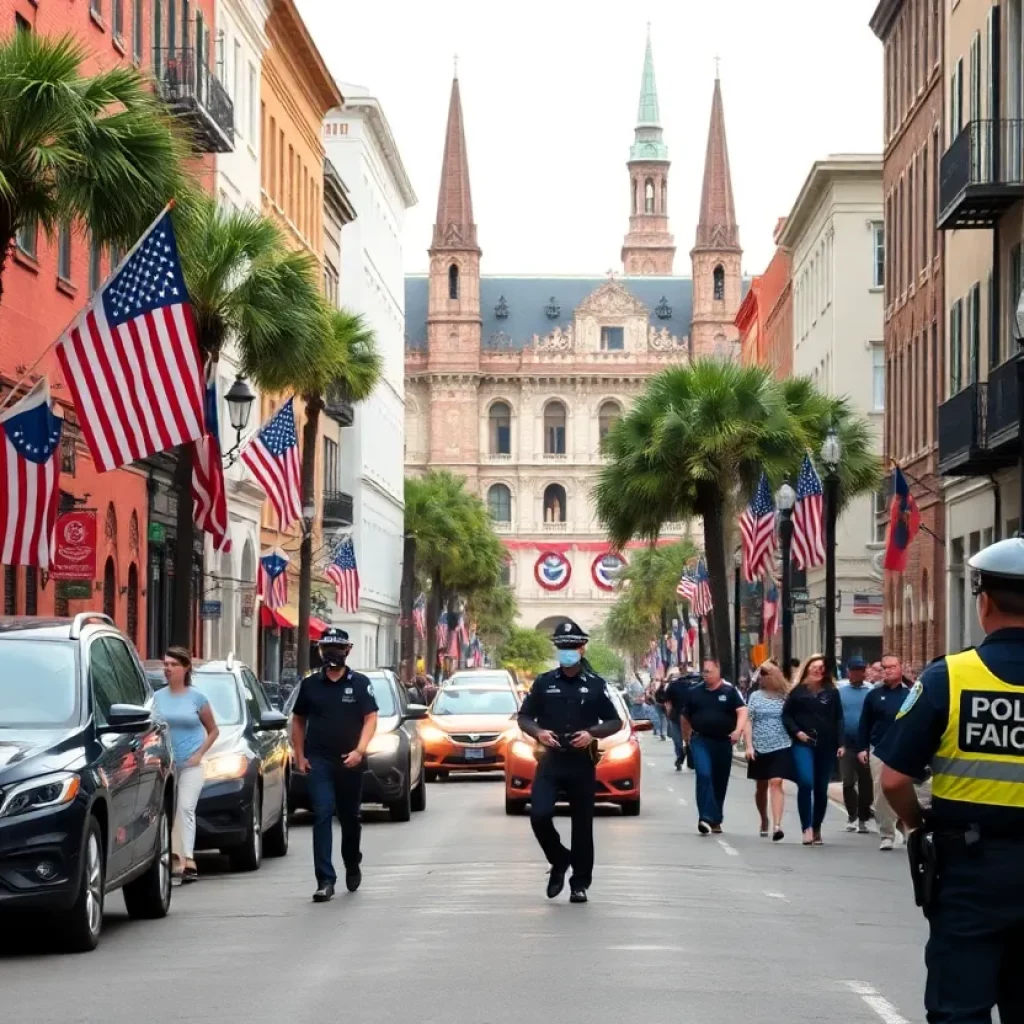 View of historic streets in Charleston, SC