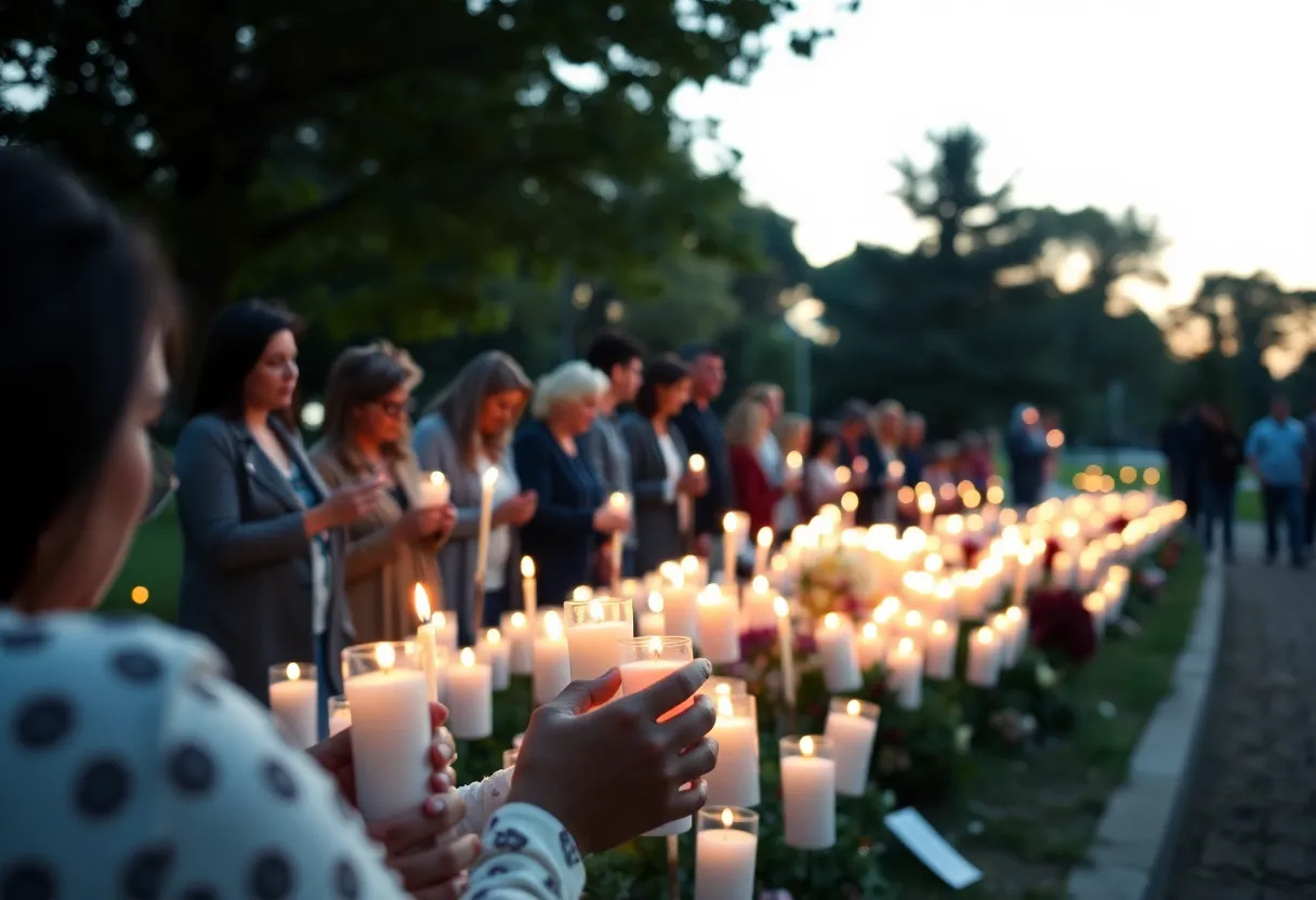 A community vigil honoring the lives lost in the Chatham car crash.