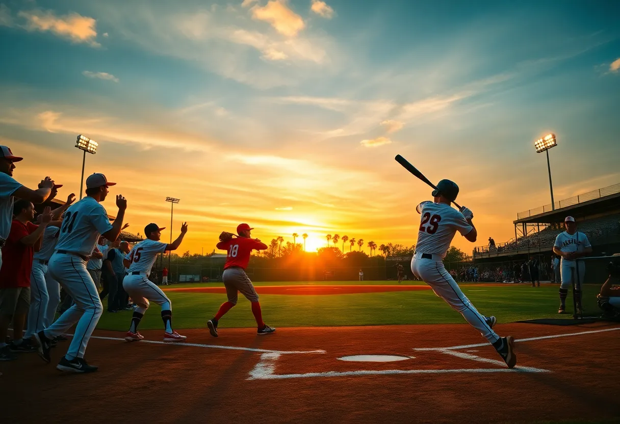 College of Charleston baseball team in action against The Citadel