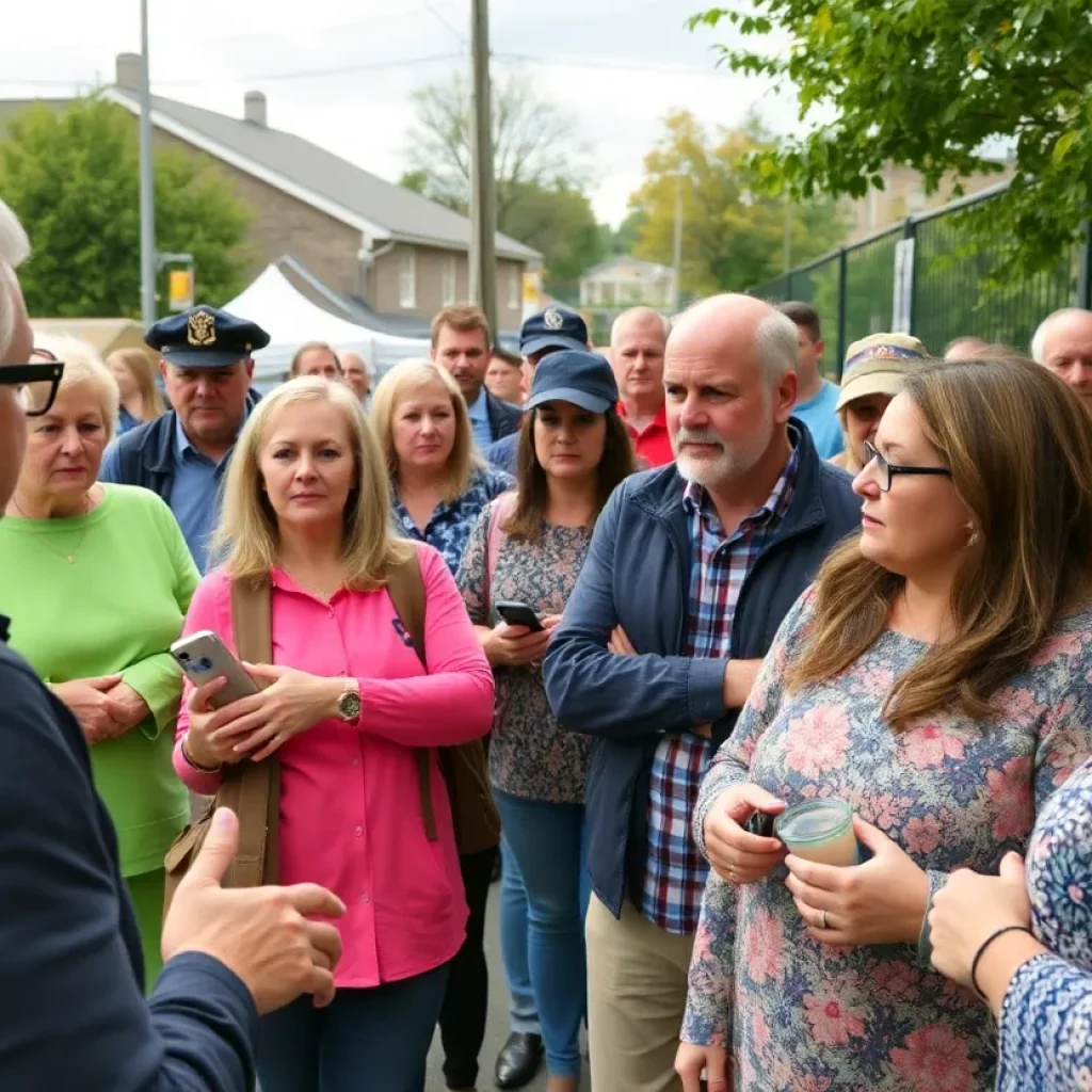 People discussing the dismissal of a local meteorologist in a community setting