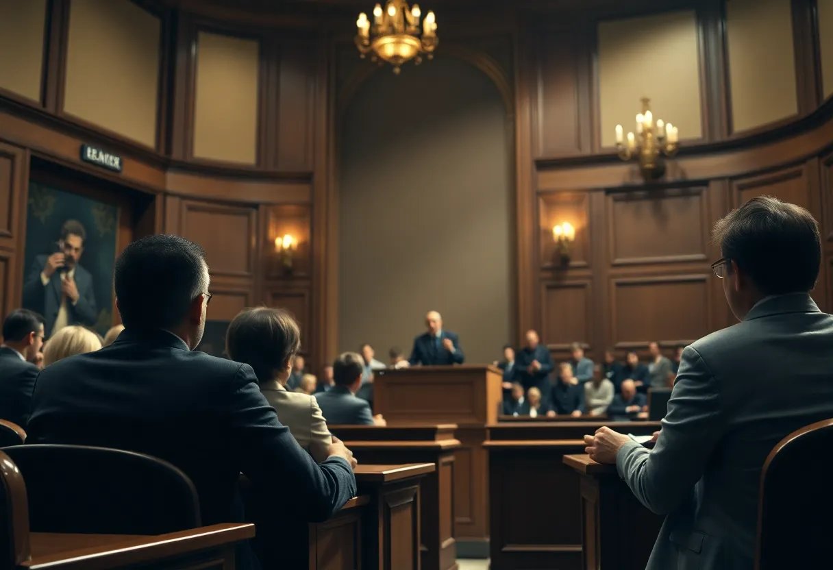 Courtroom scene during Sean Diddy Combs trial