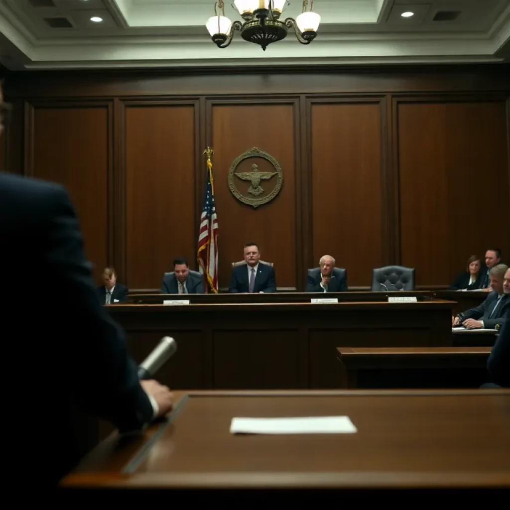 A courtroom scene symbolizing the pursuit of justice in wrongful death cases