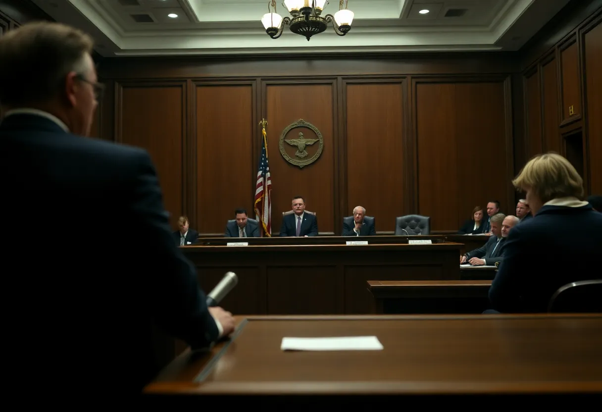 A courtroom scene symbolizing the pursuit of justice in wrongful death cases