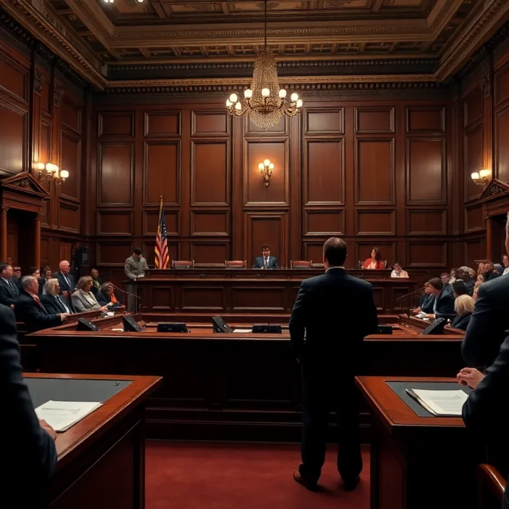 Courtroom scene showcasing the tension of the Diddy Combs trial