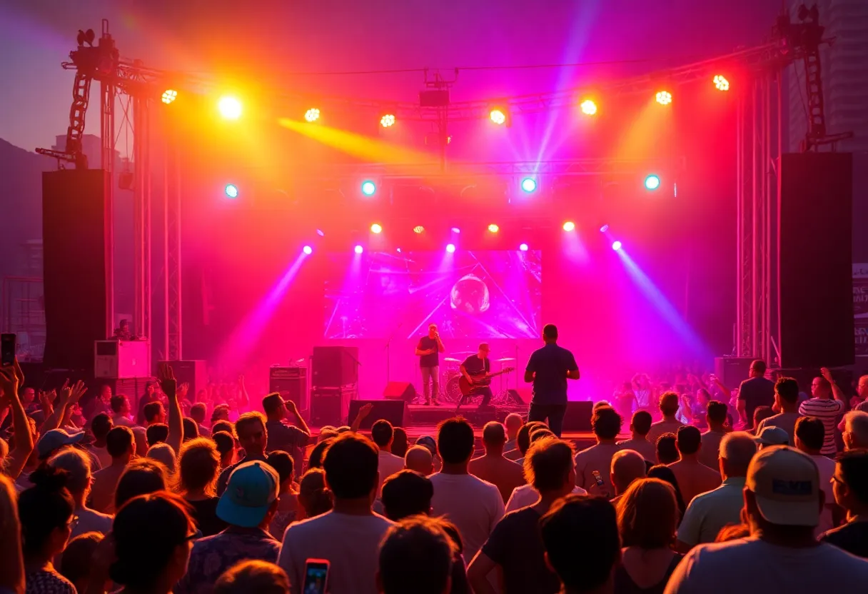 Crowd enjoying music at Drifter Fest in Charleston