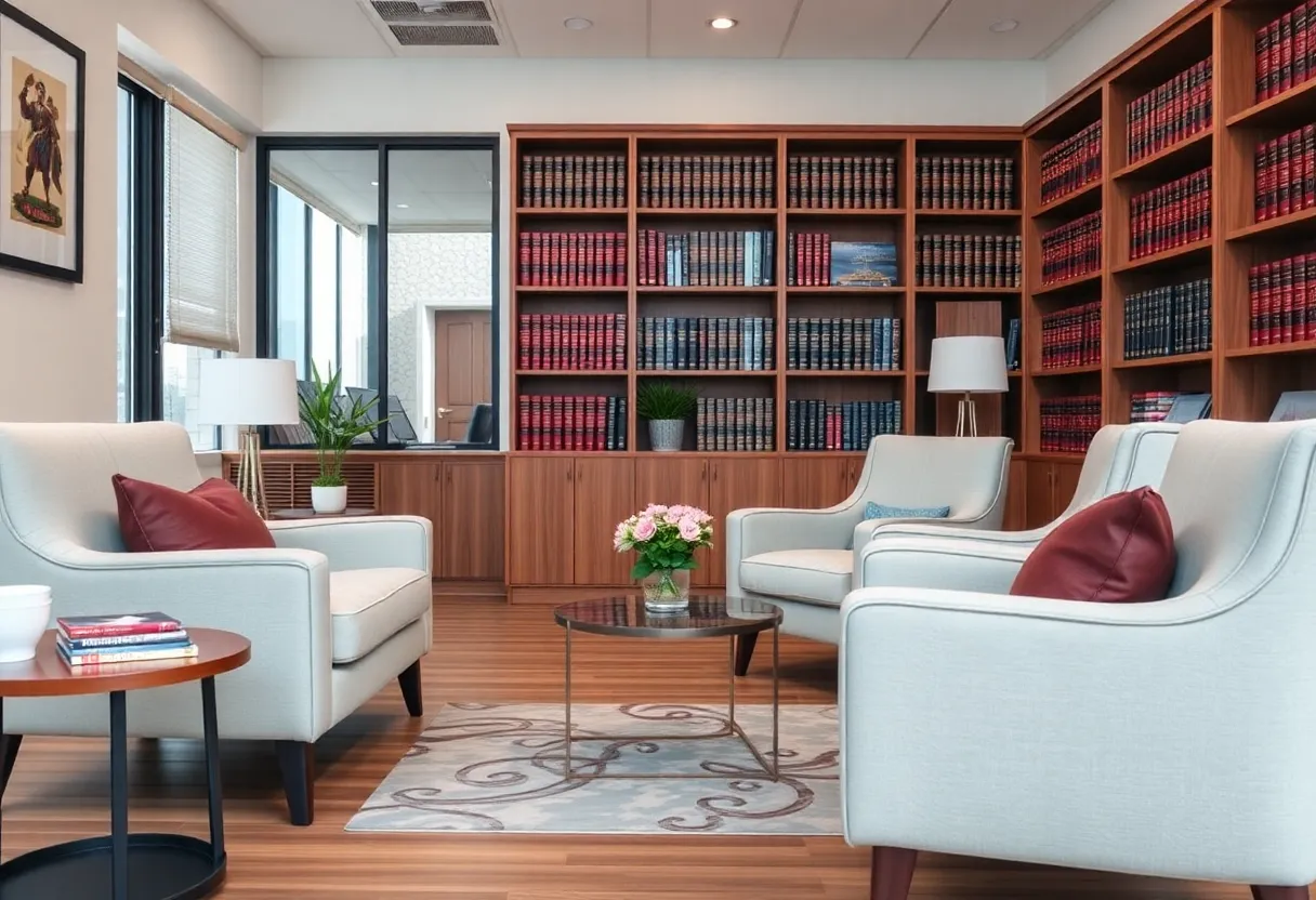 Interior view of Francis Injury Law Office designed for client meetings
