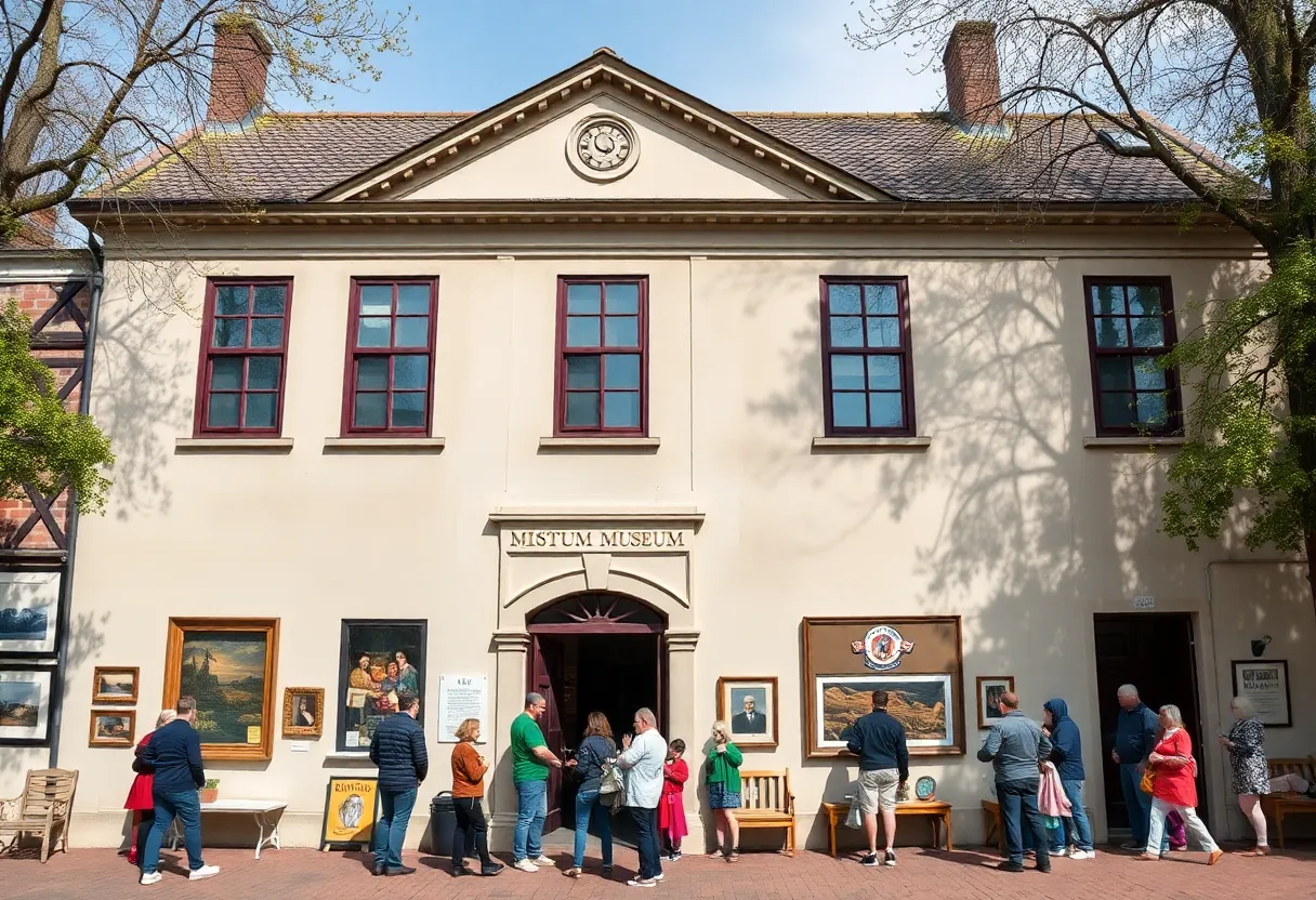 Gibbes Museum of Art exterior with art displays