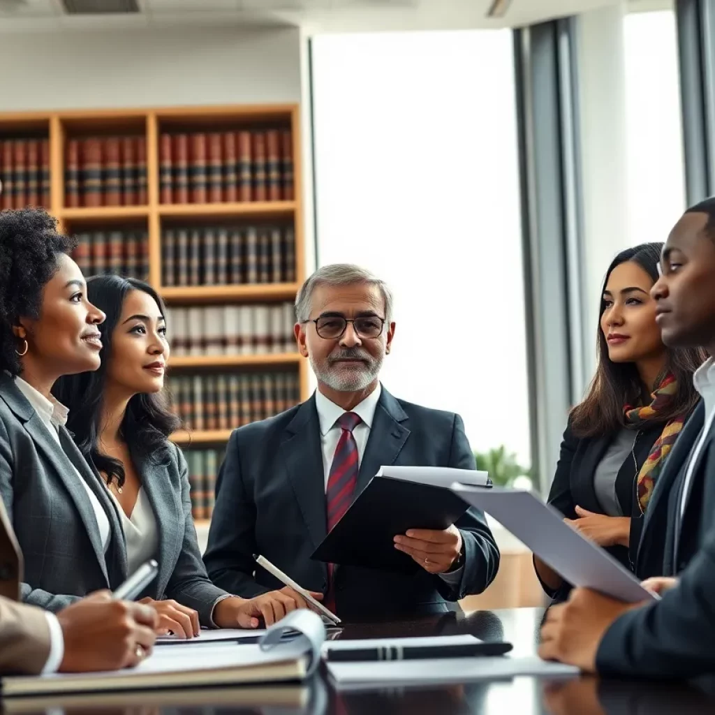 Attorneys collaborating in a law office at Hamilton Wingo